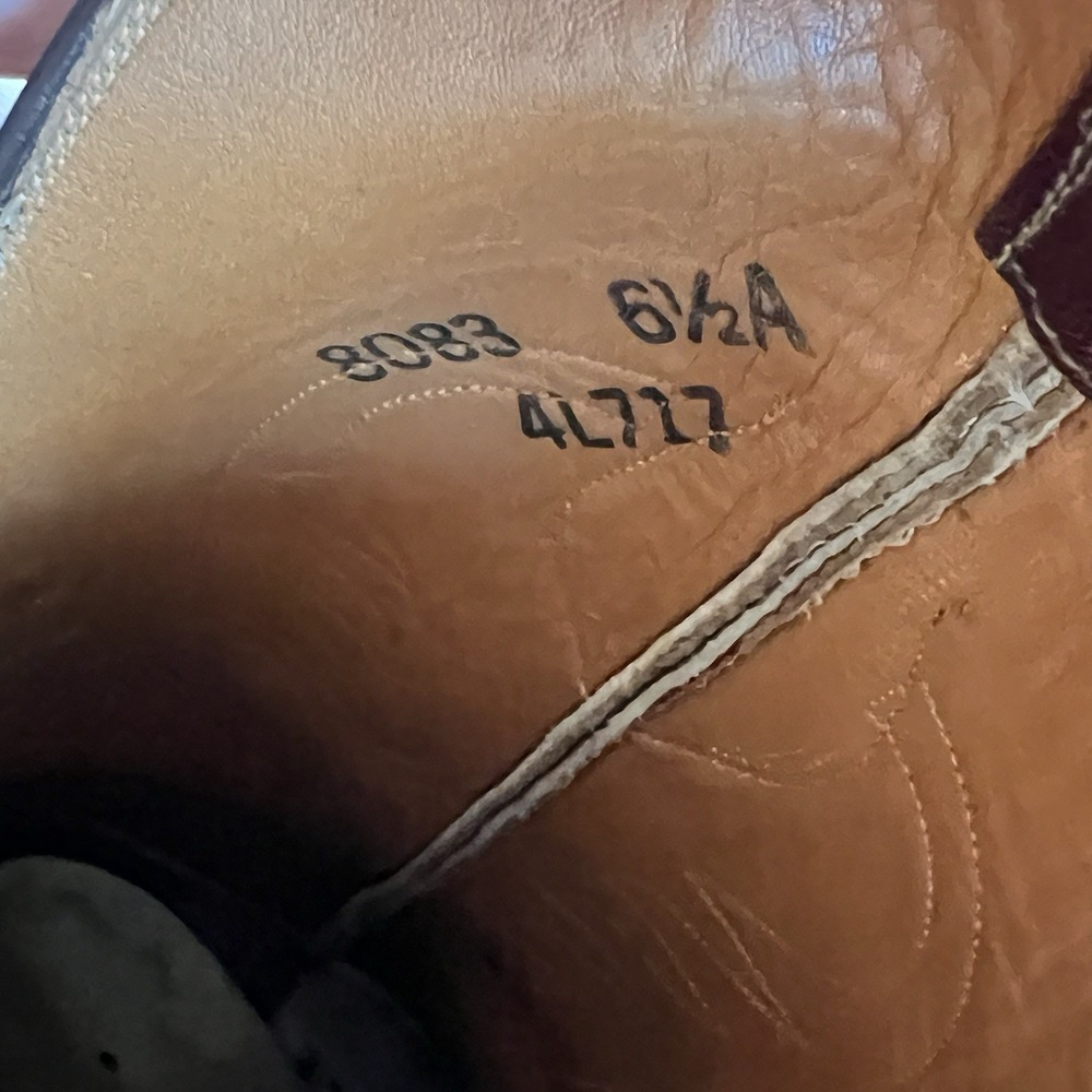 Lucchese San Antonio Vintage Brown Leather Boots Women, Size 6.5A Western 8083 - Picture 12 of 16